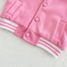 Baseball Jas - Asmara Unisex, Blauw/Roze, Katoen, Maat 0-3 jaar-More For Mini