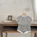 Unisex Baby Sommarset – 2-delat Ribbat Bomull T-shirt & Shorts | Nilo & Nox (0–3 år) More For Mini