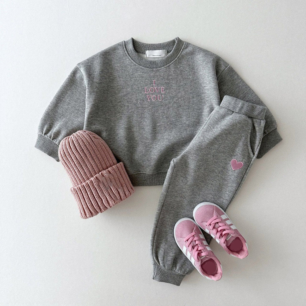 Träningsset I Love You – Baby, Småbarn, Förskolebarn, Barn, Bomull, Storlek 0–6 år More For Mini