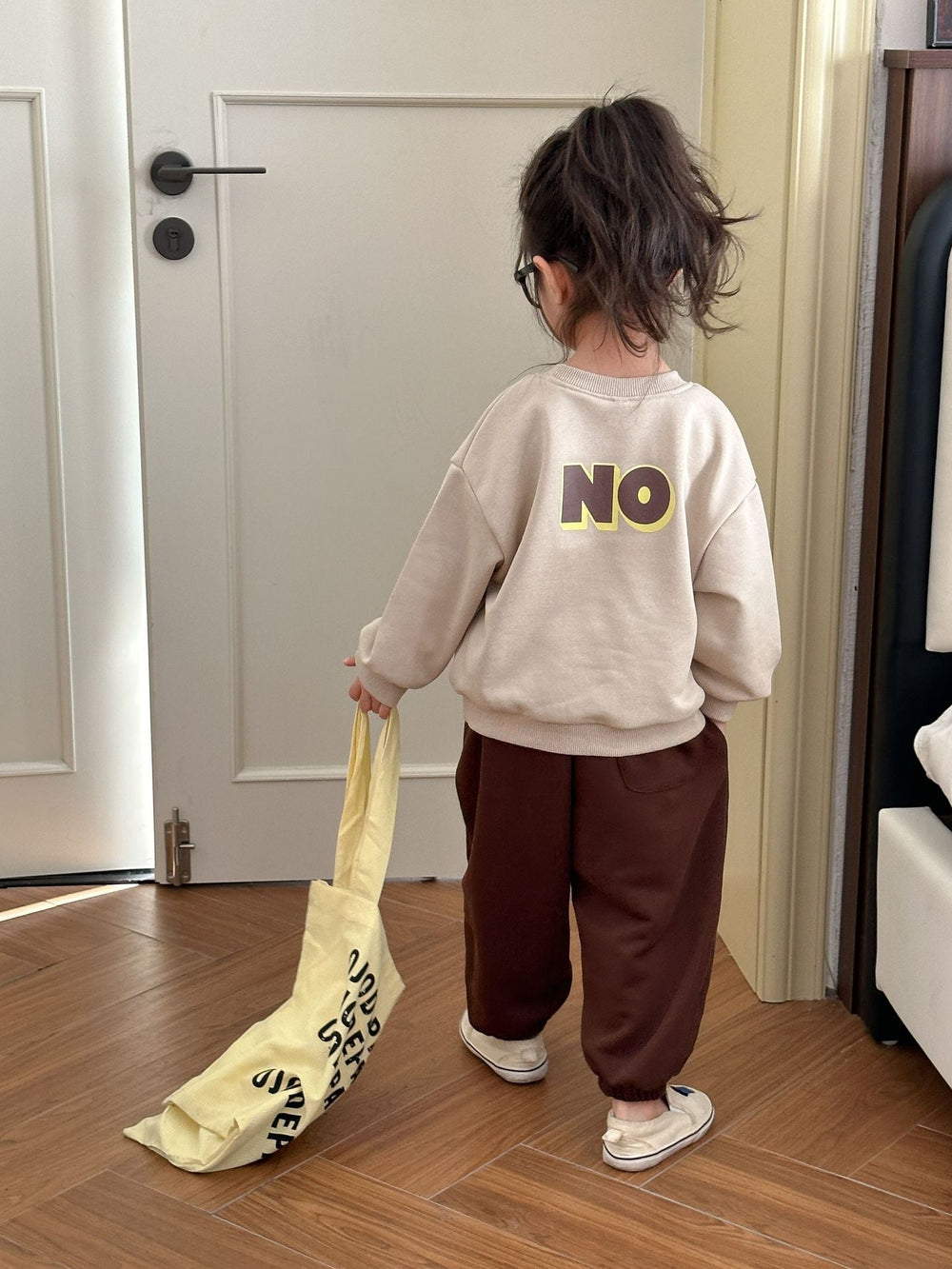 Träningsset – YES! Unisex, Grå/Brun, Bomull, Storlek 0–8 år More For Mini