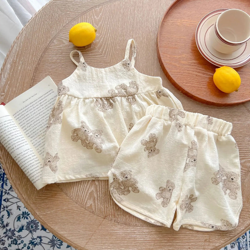 Zomers Baby Setje – Luchtige Tanktop & Korte Broek | Comfortabel & Ademend | Maat 1-24 maanden More For Mini