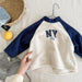 Sweater met Fleece - CityStyle Unisex, Blauw/Wit, Katoen, Maat 0-6 Jaar-More For Mini