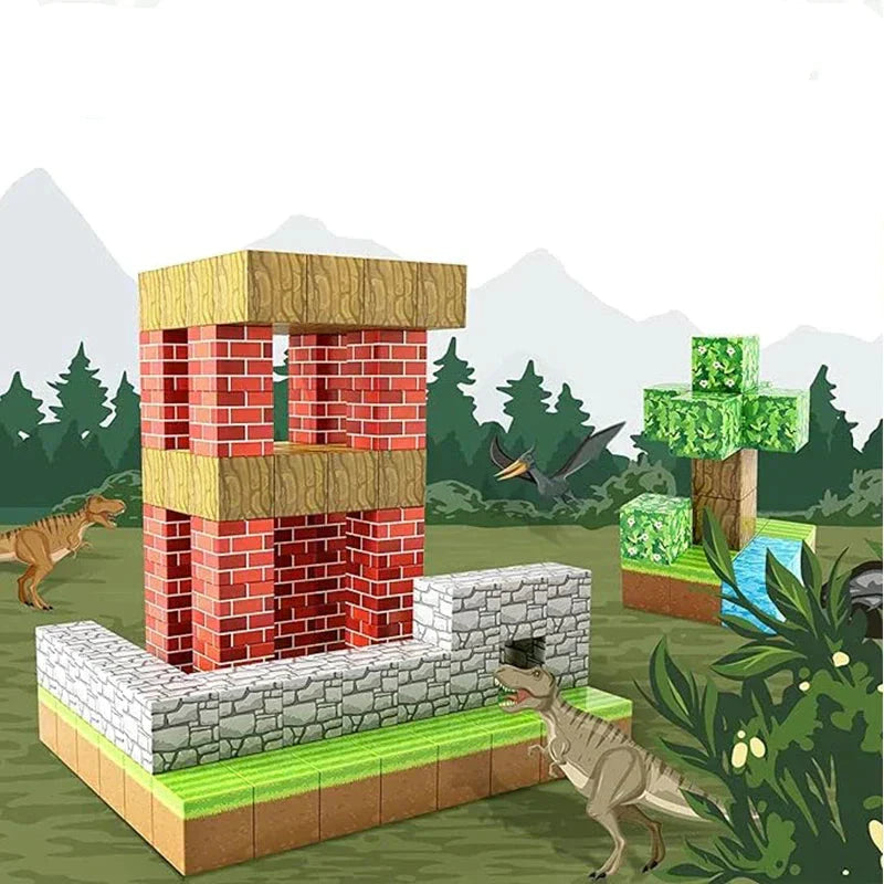Magnetiska Byggblock för Barn – Pedagogisk STEM-leksak (48 eller 100 delar) – Kreativt Byggleksak från 3 år More For Mini