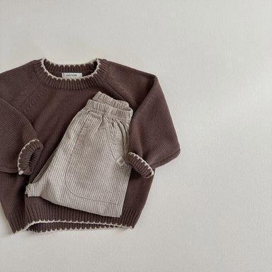 Gebreide Trui Retro - Toem Meisjes, Bruin/Beige/Wit, Katoen, Maat 0-7 Jaar-More For Mini