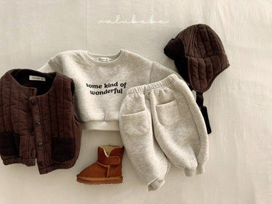 Tröja – WonderWear Unisex, Brun/Grå, Bomull, Storlek 0–5 år More For Mini