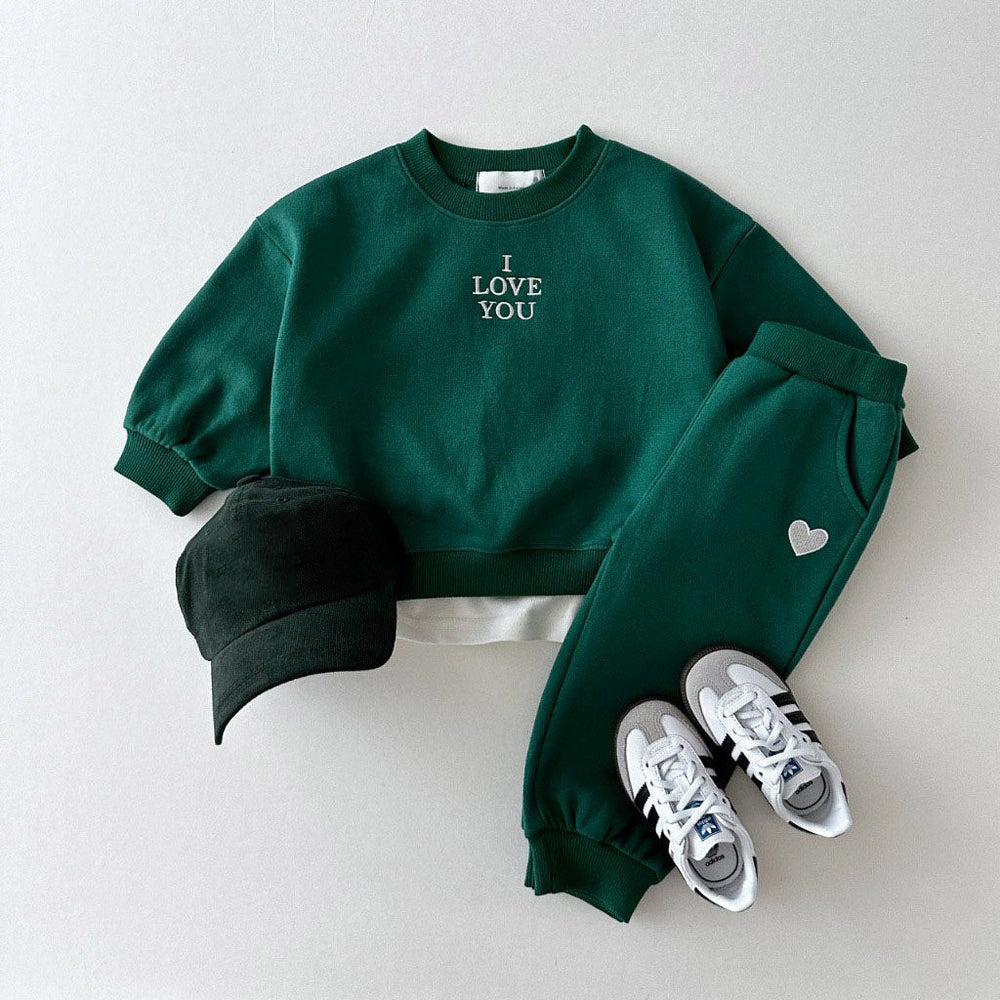 Träningsset I Love You – Baby, Småbarn, Förskolebarn, Barn, Bomull, Storlek 0–6 år More For Mini