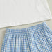 CrabbyCool Zomerset Baby & Peuter | T-shirt met Krabjes & Ruitjes Short | Katoen & Polyester | 6mnd–4jr | Wit & Blauw More For Mini