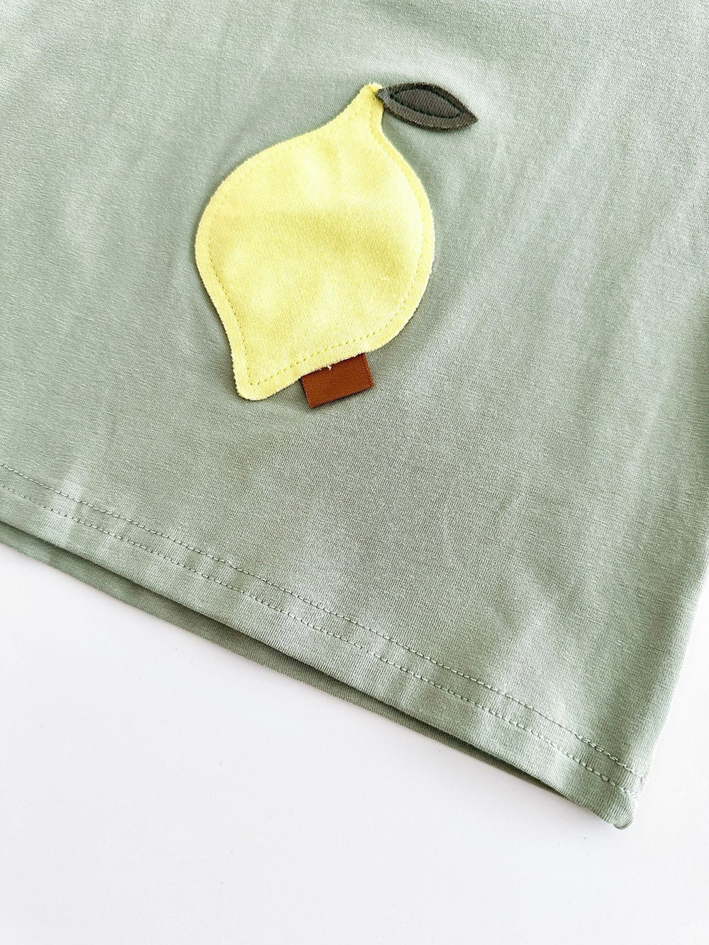 Sommarklädset T-shirt med Citron + Shorts Jogging – Baby, Småbarn, Förskolebarn, Grön/Gul, Bomull, Storlek 0–3 år More For Mini
