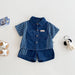 Denim Days Baby- & Barnsommarset – Unisex jeansskjorta och shorts | Lune & Lio | Storlek 0–7 år | 100 % bomull More For Mini