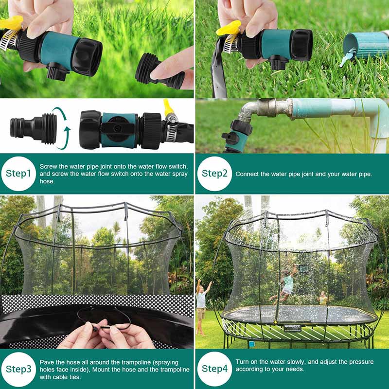 Trampoline Sproeier met Waternevel – Verkoeling & Plezier voor Kinderen | SpringFresh 12m More For Mini