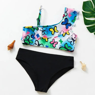 Flickor Tankini Baddräkt Sjöjungfruprint – Sommarstrandkläder | 3-12 år More For Mini