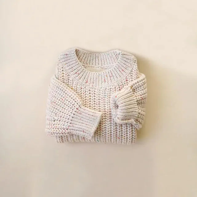 Gebreide Trui - Baki Unisex, Beige/Roomwit, Katoen, Maat 0-4 jaar-More For Mini