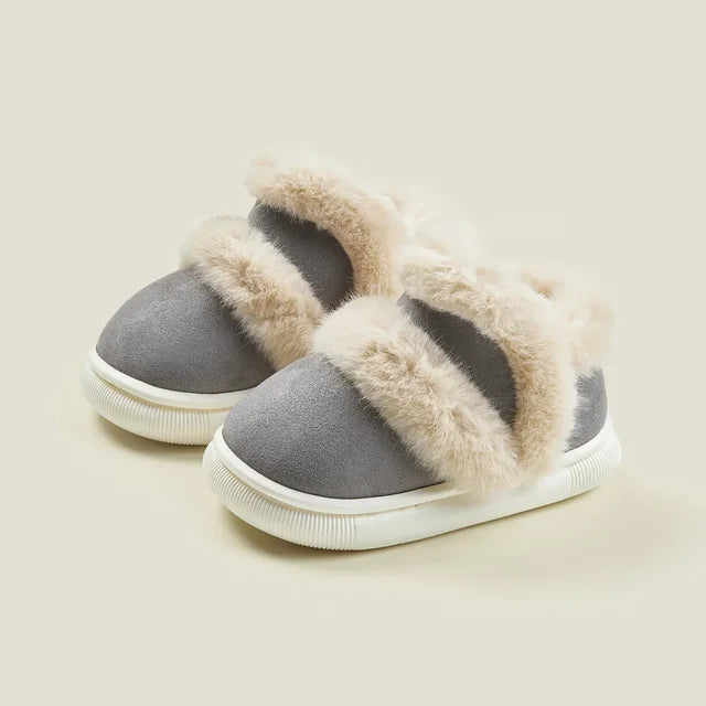 Enkellaars - Bagd Meisjes, Bruin/Grijs/Roze, Suède, Maat 15-22-More For Mini