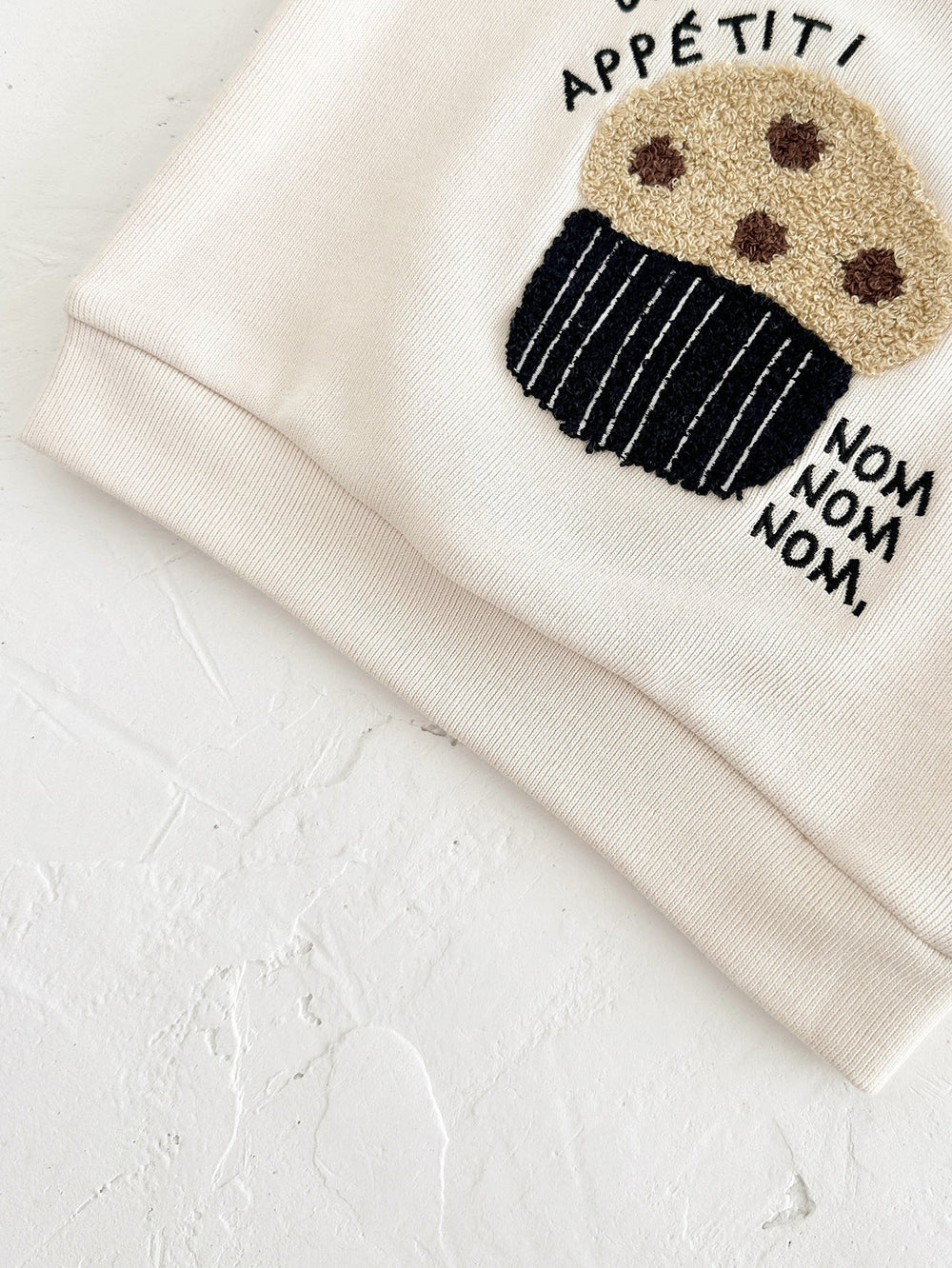 Klädset med Leggings och Tröja Muffin – Nom Nom Unisex, Beige, Bomull, Storlek 0–3 år More For Mini