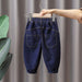 Jeans med Resår Mörkblå Tvättning – Baby, Småbarn, Förskolebarn, Barn, Blå, Bomull, Denim, Storlek 0–7 år More For Mini