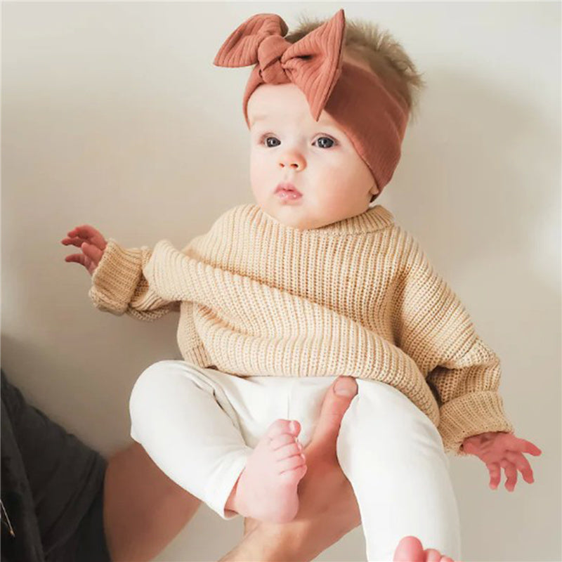 Gebreide Trui - Amba Unisex, Wit/Zwart/Blauw/Roze/Groen/Grijs/Bruin, Katoen, Maat 0-6 jaar-More For Mini