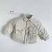 Donsjas met Polo kraag - Muziyouyou Jongens, Bruin/Wit, Polyester, Maat 0-6 Jaar-More For Mini