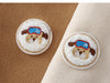 Gilet met Embleem – Woef Unisex, Bruin/Blauw/Roze/Wit, Fleece, Maat 1-5 Jaar-More For Mini