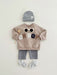 Klädset med leggings och tröja – LittleNomad Pojkar, Beige/Brun/Grön, Bomull, Storlek 0–3 år More For Mini