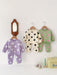 Träningsdräkt med prickar – DottyDays Flickor, Lila/Beige/Grön, Bomull, Storlek 0–4 år More For Mini