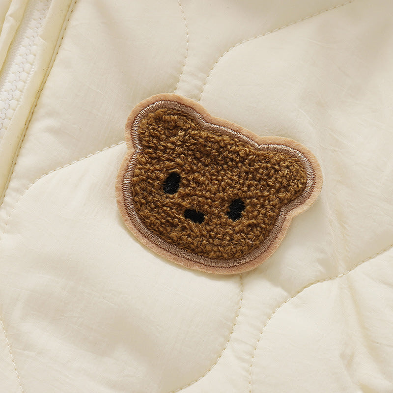 Onesie Met Berenoren - Accra Unisex, Beige/Groen/Koffie, Katoen, Maat 6-18 Maanden-More For Mini