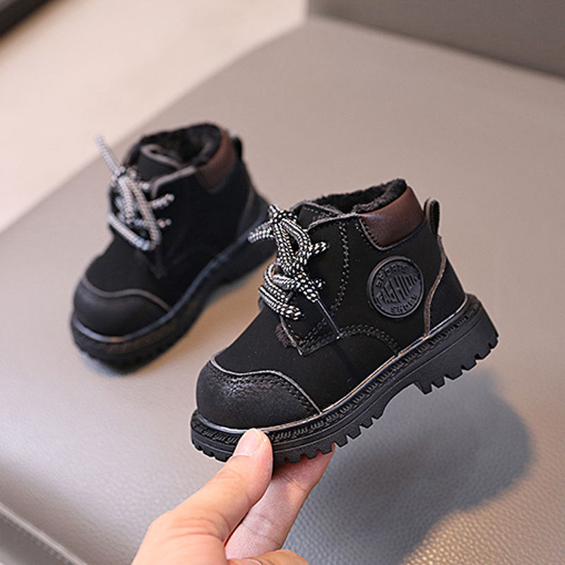 Schoen met wol - Lisi Unisex, Zwart/Bruin, Leer, Maat 16-20-More For Mini