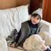 Tweezijdige Bodywarmer - CuddleSwitch Meisjes, Bruin/Blauw, Suède, Maat 0-6 Jaar-More For Mini