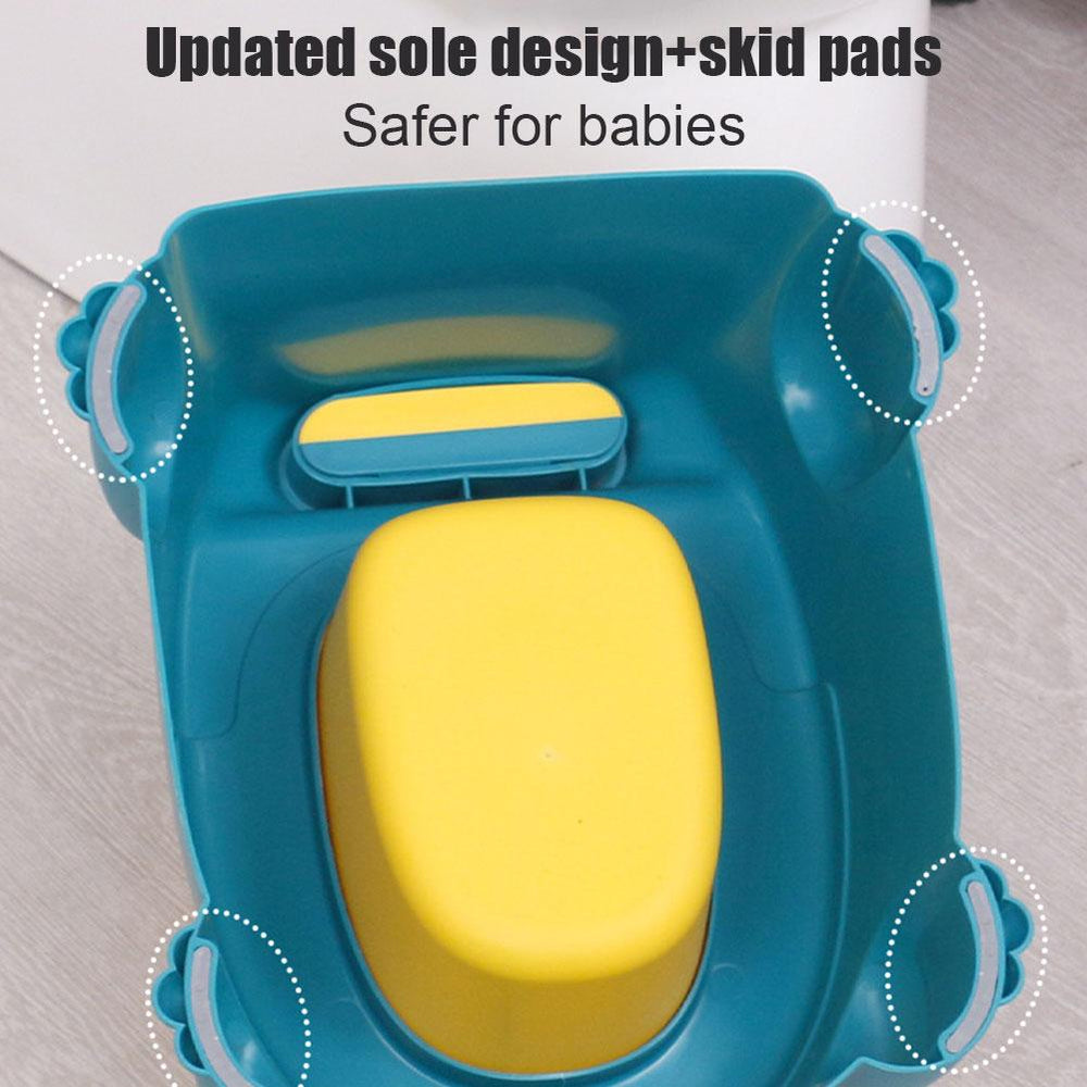 Dino Toilet voor Kinderen – Blauw/Roze/Groen, Antislip, Eenvoudig Schoon te Maken, BPA-vrij-More For Mini