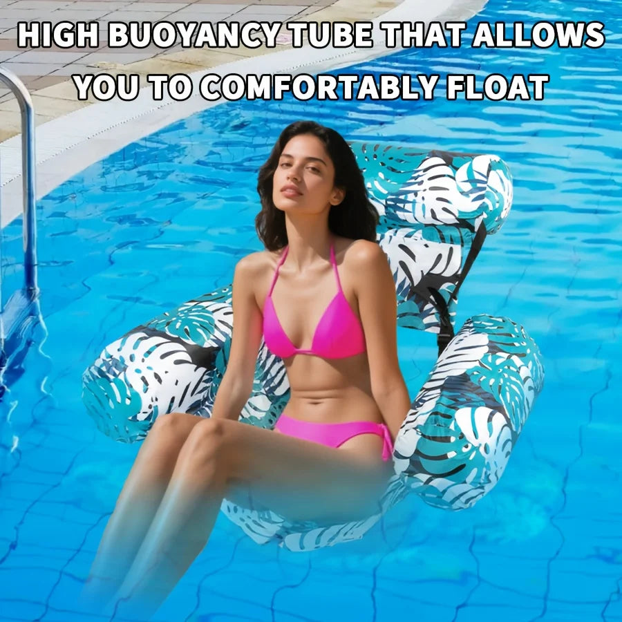 Uppblåsbar Flytande Badstol – Pool Lounge Chair för Pool & Strand Lilla Lycka