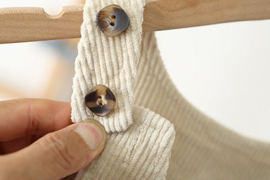 Hängselbyxa med Hjärta – Cordi Love Flickor, Beige/Rosa/Brun, Bomull, Storlek 0–4 år More For Mini