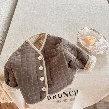 TeddySoft Gewatteerd Babyjasje Unisex | Winterjas 1–6 Jaar | Warme Katoenen Jas met Knoopsluiting & Ruitpatroon More For Mini