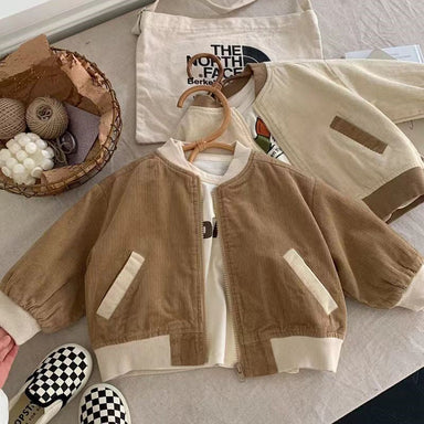 Jas met Ribbels – Monro Unisex, Beige/Khaki Katoen, Maat 1-8 Jaar-More For Mini