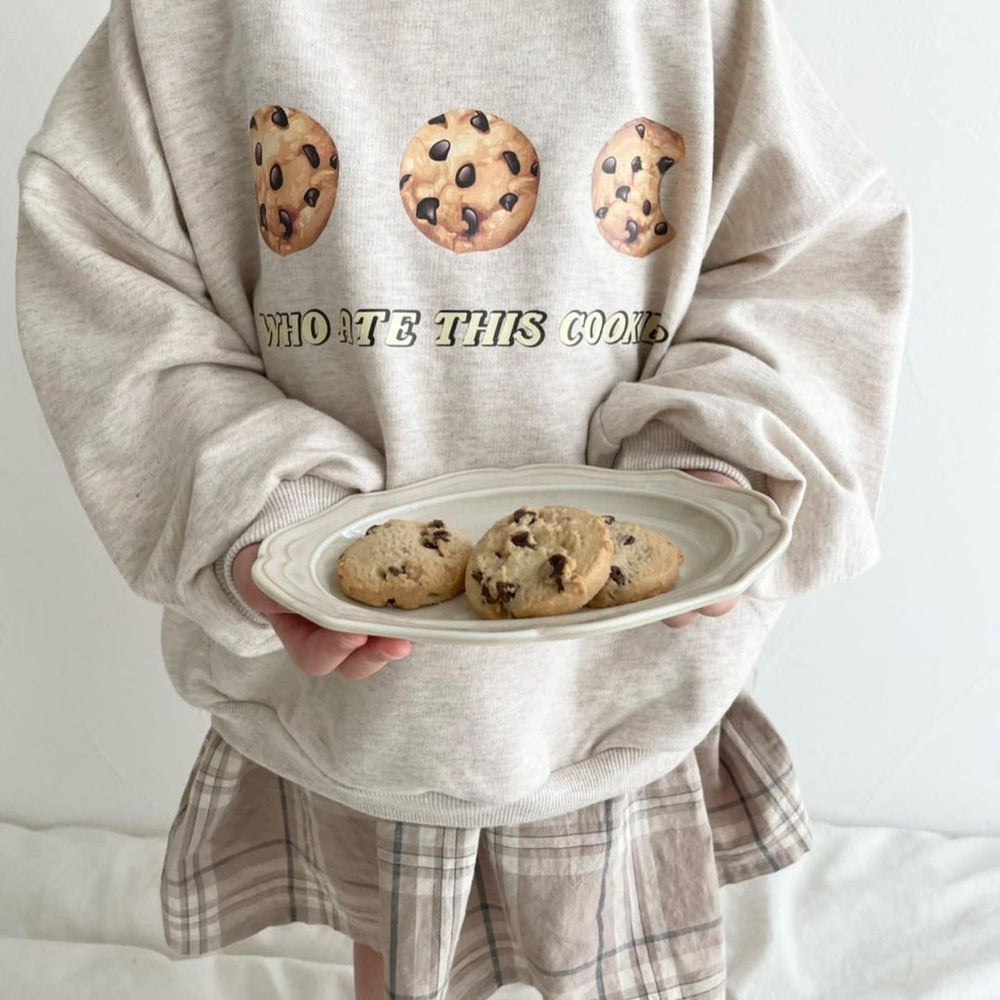 Tröja med kakor – Cookiecrew Pojkar/Flickor, Brun/Grå, Bomull, Storlek 0–5 år More For Mini