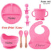 Personifierad Baby Matset med Namn – BPA-fri Silikon | 8-delar More For Mini