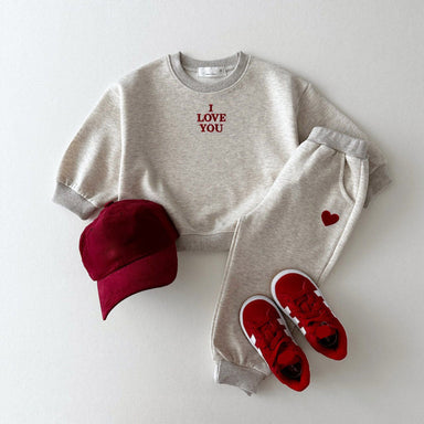 Träningsset I Love You – Baby, Småbarn, Förskolebarn, Barn, Bomull, Storlek 0–6 år More For Mini