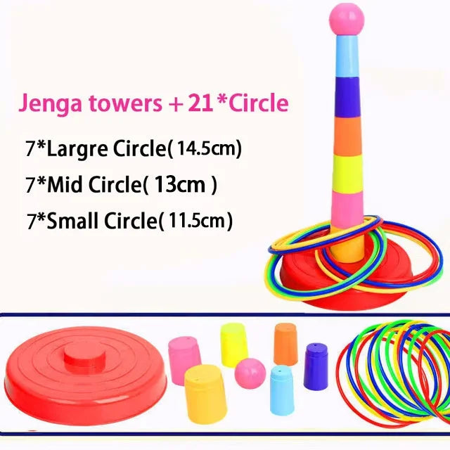 Ringkastningsspel för Barn – Stapeltorn & Ring Toss | Inne & Ute Lilla Lycka