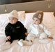 Jumpsuit met Engelenvleugels - Baby, Zwart/Wit, Katoen, Maat 0-2 Jaar-More For Mini