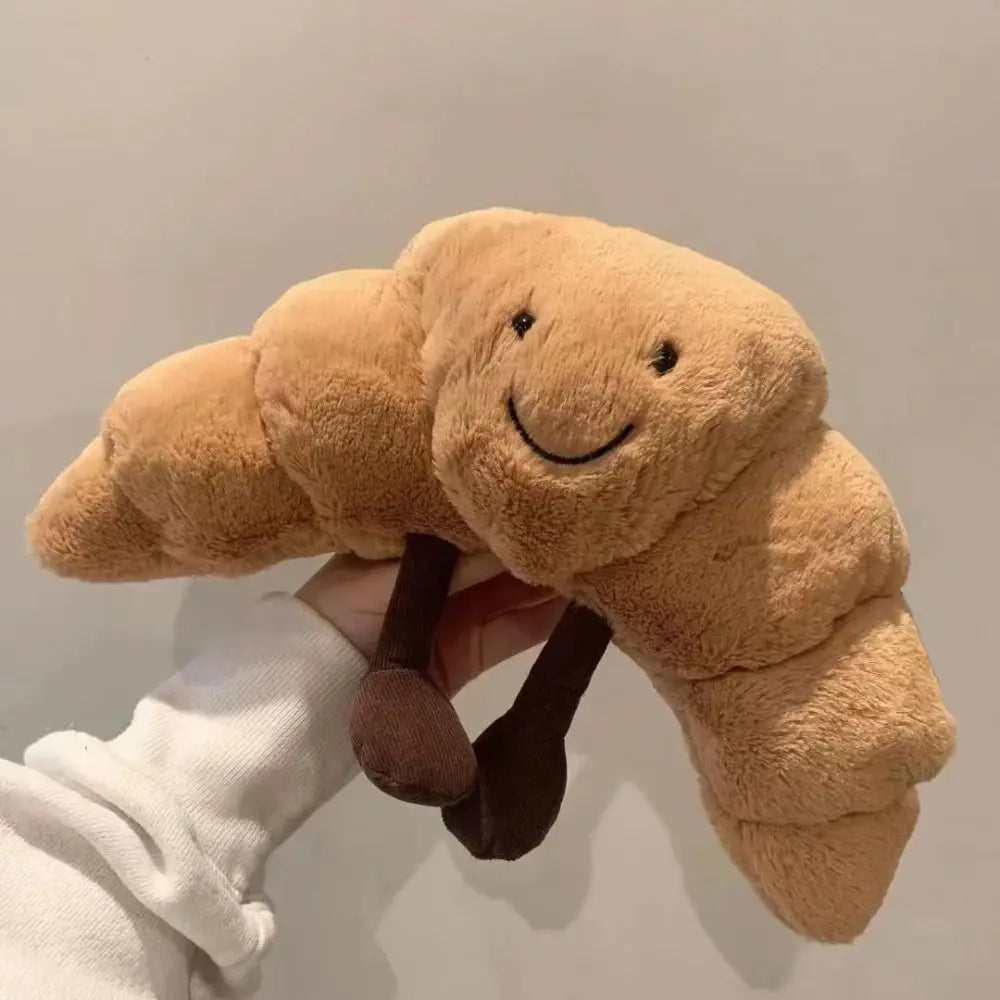 Lachende Croissant Knuffel – Zachte Pluche Kussen voor Kinderen en Volwassenen More For Mini