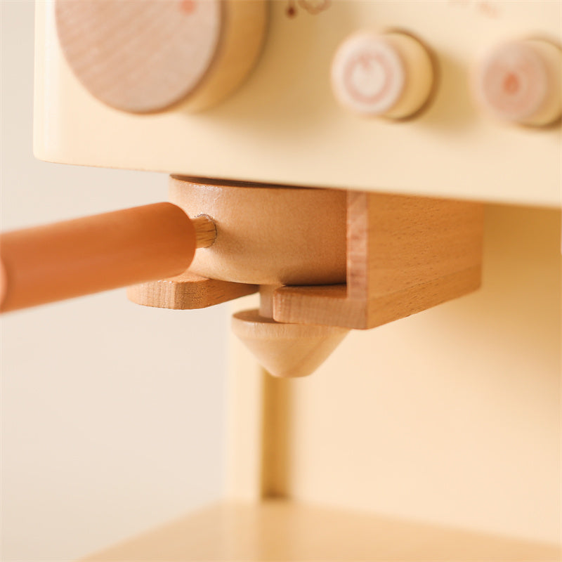 Träkaffemaskin – Little Barista | Pedagogiskt Rollspel Leksak | Hållbar & Interaktiv | Från 1 År More For Mini
