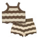 Terra Mini Coco Wave Baby Sommarset – Topp + Shorts – Naturliga Färger – Stickad Bomullsblandning – 0–2 år – Unisex Sommaroutfit More For Mini