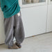 Teddy Joggingbroek - Snuggle Unisex, Bruin/Grijs/Blauw, Katoen Maat 0-6 Jaar-More For Mini