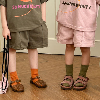SunPop Sommarset för barn – Unisex tröja och shorts med soltryck | Bonbini Kids | Storlek 0–9 år More For Mini