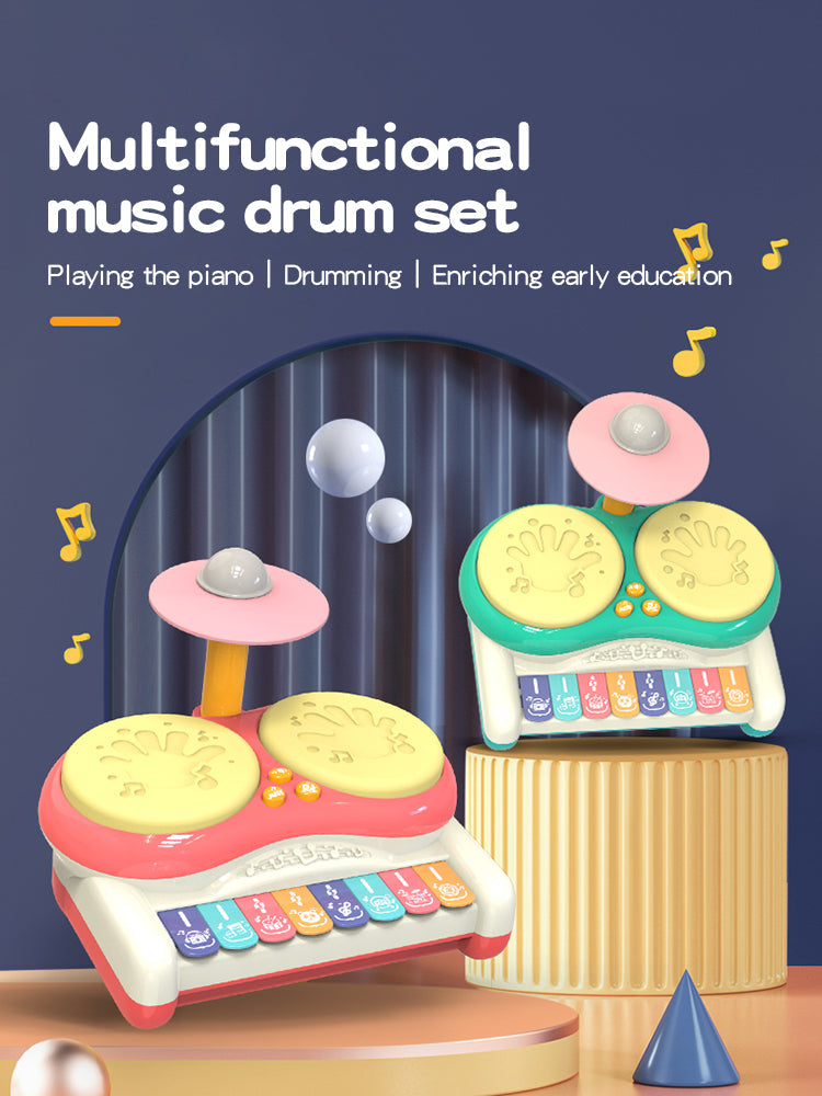 Barntrumset med Ljus & Ljud – Pedagogisk Musikleksak för Bebisar, Småbarn och Förskolebarn 1–5 år More For Mini