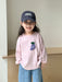 Långärmad tröja med 3D – Fruity Friends Unisex, Rosa/Grå, Bomull, Storlek 0–8 år More For Mini