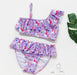Flickor Tankini Baddräkt Sjöjungfruprint – Sommarstrandkläder | 3-12 år More For Mini