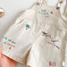 Hängselbyxa med Palmer – Baby Småbarn Förskolebarn Lekoverall, Beige/Brun, Bomull, Storlek 0–5 år More For Mini
