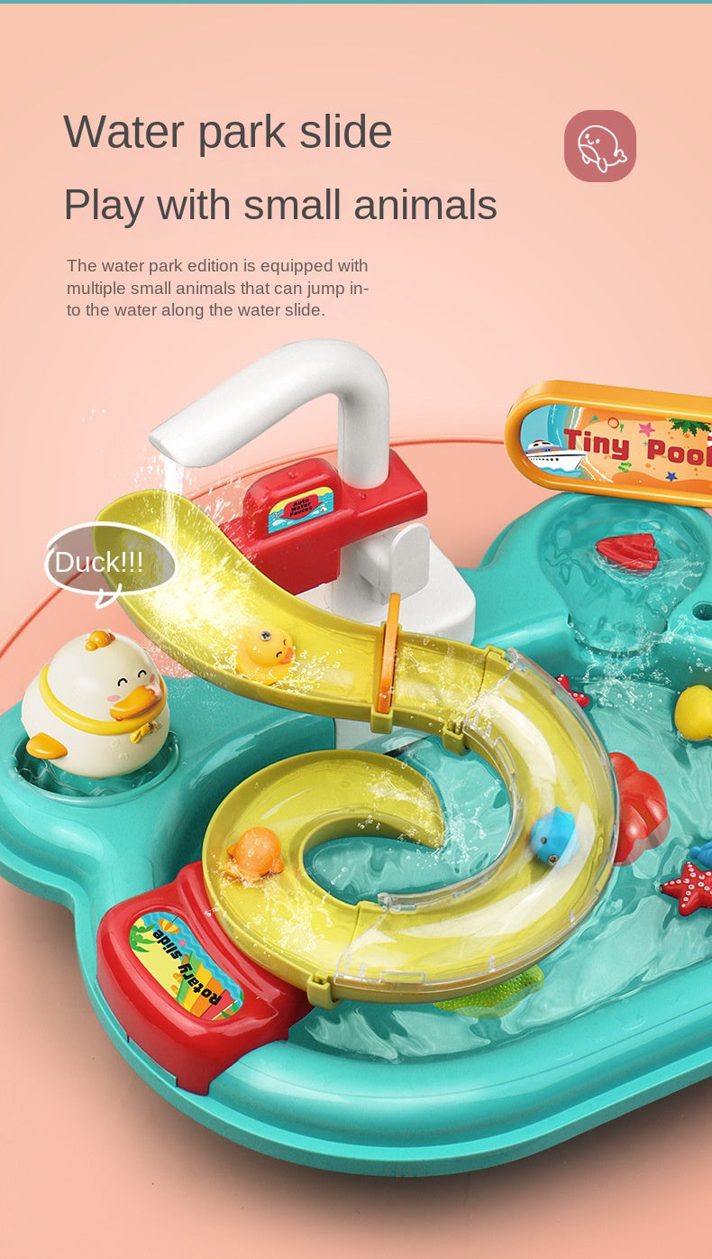 MiniMondo WaterPlay Lekbord – Interaktivt Vattenleksak & Litet Kök – Rollek för Barn 2–6 År – Med Metspö & Tillbehör More For Mini