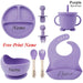 Personifierad Baby Matset med Namn – BPA-fri Silikon | 8-delar More For Mini