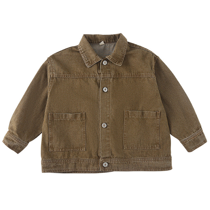 ClassicFit Kinder Spijkerjas Unisex | Denim Jas voor Meisjes & Jongens | 1–10 Jaar | Tijdloos Design met Zakken More For Mini