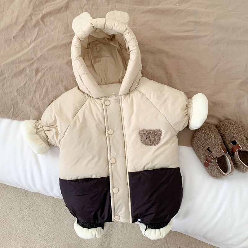 Jumpsuit/Overall - Beren Baby, Beige, Polyester, Maat 0-2 jaar-More For Mini